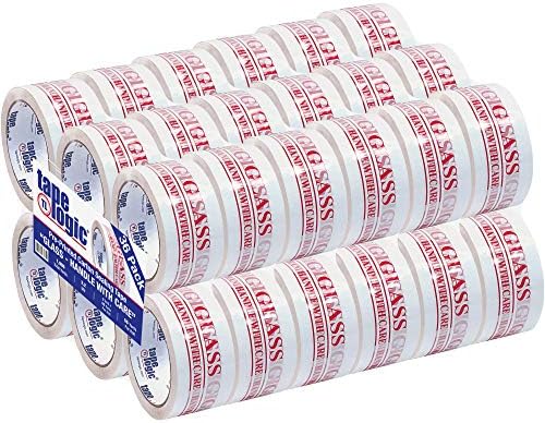 Tape Logic 2"x55yd 2.2 Mil Glass Handle with Care Tape, 36-Pack