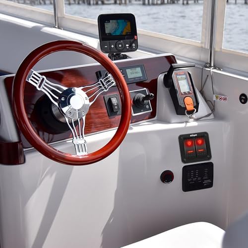 Nilight 2 Gang Rocker Switch Panel SPST On Off 12 Volt Toggle Red