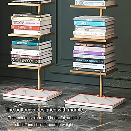 Modern Open Vertical Bookcase,Invisible Floating Storage Rack,Narrow Floor Standing Organizer for Small Spaces,Gold-150cm/59in