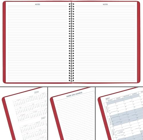 AT-A-GLANCE 2027 Planner, Monthly, 15-Month Jan-Mar, 9" x 11", Unruled Daily Blocks, Red (702501327)