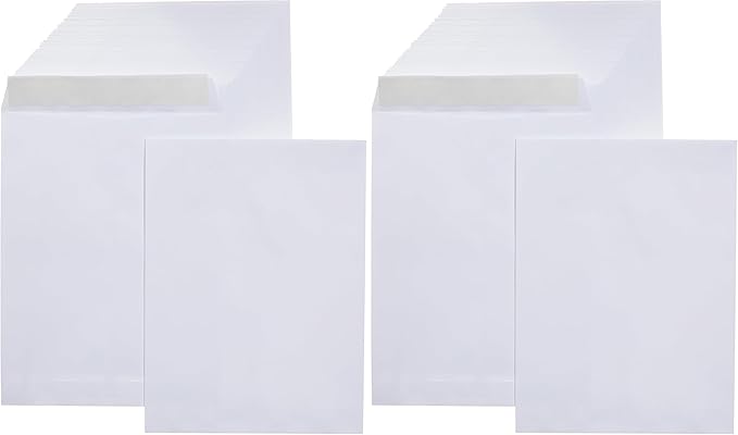 Amazon Basics Catalog Mailing Envelopes,Peel and Seal,9x12 Inch,White,250 Count (Pack of 2)