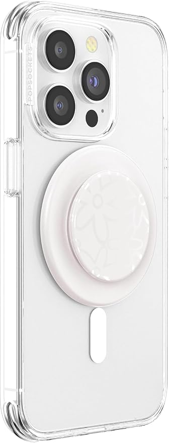 PopSockets Phone Grip for MagSafe, Magnetic Holder- Horchata | Removable, For Kindle / Android / iPhone, With Magnet, White, Phone, Women