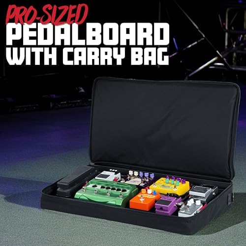 Gator Cases Pro Size Wood Pedal Board with Nylon Carry Bag with External Pocket | 30 x 16" (GPT-PRO)