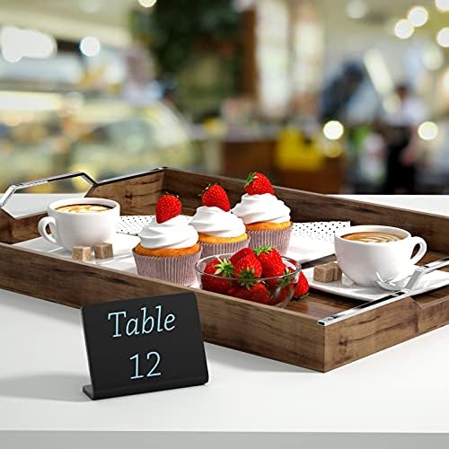 AITEE 10 Pack Acrylic Mini Chalkboard Signs Small Blackboards L-Shaped