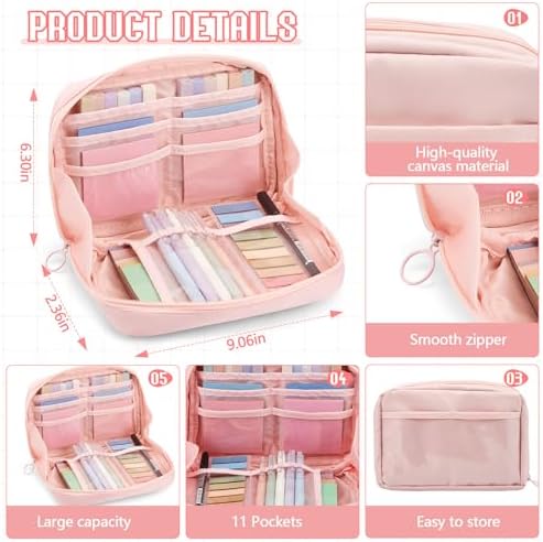 Jutom 39 Pcs Aesthetic Book Annotation Kit,Pink,Kawaii Style
