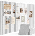 AHEONLAR Felt Bulletin Board 48" x 36", Cork Boards for Walls, 12 Pack Bulletin Board Large Cork Board for Office, Felt Boards with 70 Safe Removable Adhesive Tabs Wall Decor for Home(Light Gray)