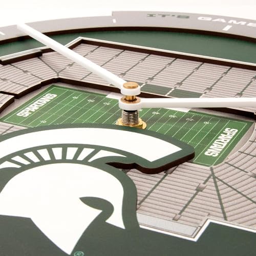 YouTheFan NCAA Michigan State Spartans StadiumView 3D Wall Clock