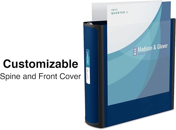 Staples Better 4-Inch D-Ring View Binder, Blue, 800 Sheets | Reinforced spine for high-capacity office and school document storage.