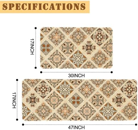 Kitchen Rugs and Mats Set of 2,Floor Mats for Home Kitchen Decor Mat