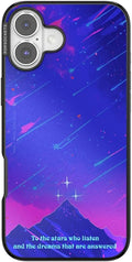 PopSockets iPhone 16 Plus Phone Case with MagSafe, Wireless Charging Compatible, Bookish - Mirror Starfall