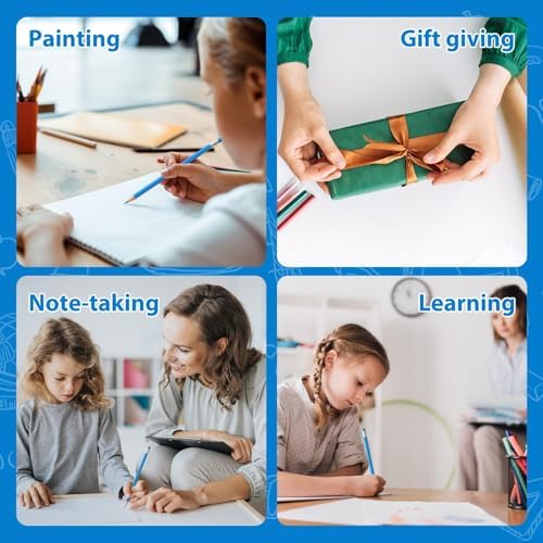 36 PCS Light Blue Pencils with Eraser, Pre-Sharpened HB Pencils for Writing & Drawing, School Supplies for Kids Homework, Tests, Art Crafts & Teacher Grading(Lightblue)
