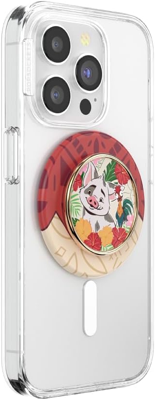 PopSockets Phone Grip for MagSafe, Magnetic Holder- Pua's Paradise | Removable, For Kindle / Android / iPhone, With Magnet, Disney, Mickey Mouse, Minnie, Enamel, Designs