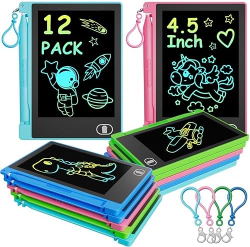 12 PCS Mini LCD Writing Tablet, 4.5 Inch Small Drawing Pad for Kids