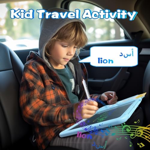 Writing Drawing Tablet with Talking Flash Cards - Arabic Blue