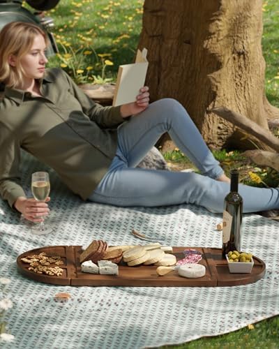 Extra Large Charcuterie Board, 30''x13'' Acacia Cheese Board Set