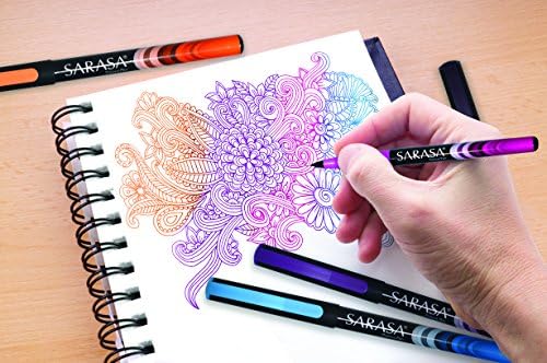 Zebra Pen SARASA Fineliner Pen, Black Ink, 0.8mm, 12-Pack