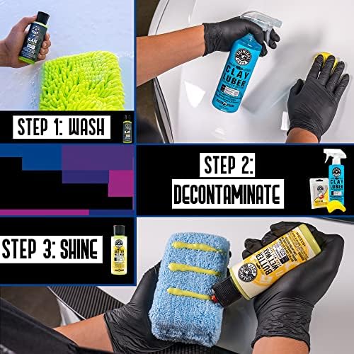 Chemical Guys, Clay Bar & Luber Combo Kit for Smooth Paint, 6-Piece Set