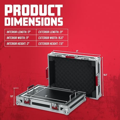 Gator Cases G-TOUR Series Guitar Pedal board with ATA Road Case, Small: 17" x 11" (G-TOUR PEDALBOARD-SM)