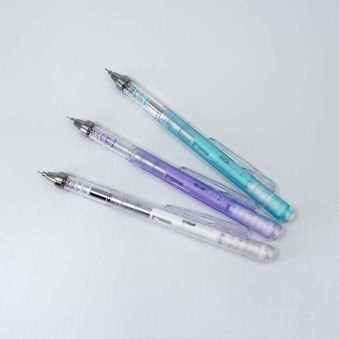 Tombow Mechanical Pencil MONO Graph 0.3 mm Transparent HB with Shake Mechanism Fine Lead Pencil Refillable Eraser Ideal for Fine Lines [SH-MG90-R3]