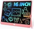 TEKFUN 16inch LCD Writing Tablet Drawing Board, Teen Girl Boy Gifts Age 10 and Up, Birthday Gifts for All Age Groups, Erasable Writing Tablet for Business Meeting (Pink)