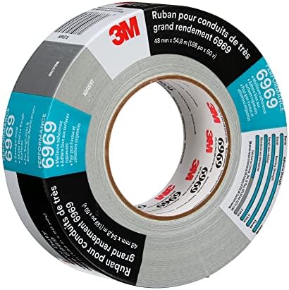 3M Extra Heavy Duty Duct Tape 6969, Silver, 48 mm x 54.8 m, 1 Roll