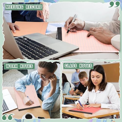 8.5'' x 11'' Colored Legal Pad Writing Wide Ruled, Retro Colors, 8 Pcs