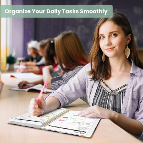 Planner 2026-2027, Monthly and Weekly Academic Planner July 2026 - June 2027, Hardcover Student Teacher Planning Agenda Calendar Book with Tabs, Perfect for Office School Supplies, A5 (6.3" x 8.5) - Citrus Bloom