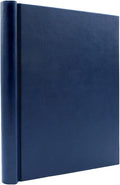 Faux Leather Springback Thesis Binder - Blue, 2" Spine, by Bindertek | 250 Sheet Capacity, High-Tension Spring Clamp Style, Perfect for Thesis Work, Legal Documents, Menus, Portfolios, Photography