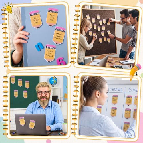 Back to School Sticky Notes Pencil Note Pads Classroom Supplies