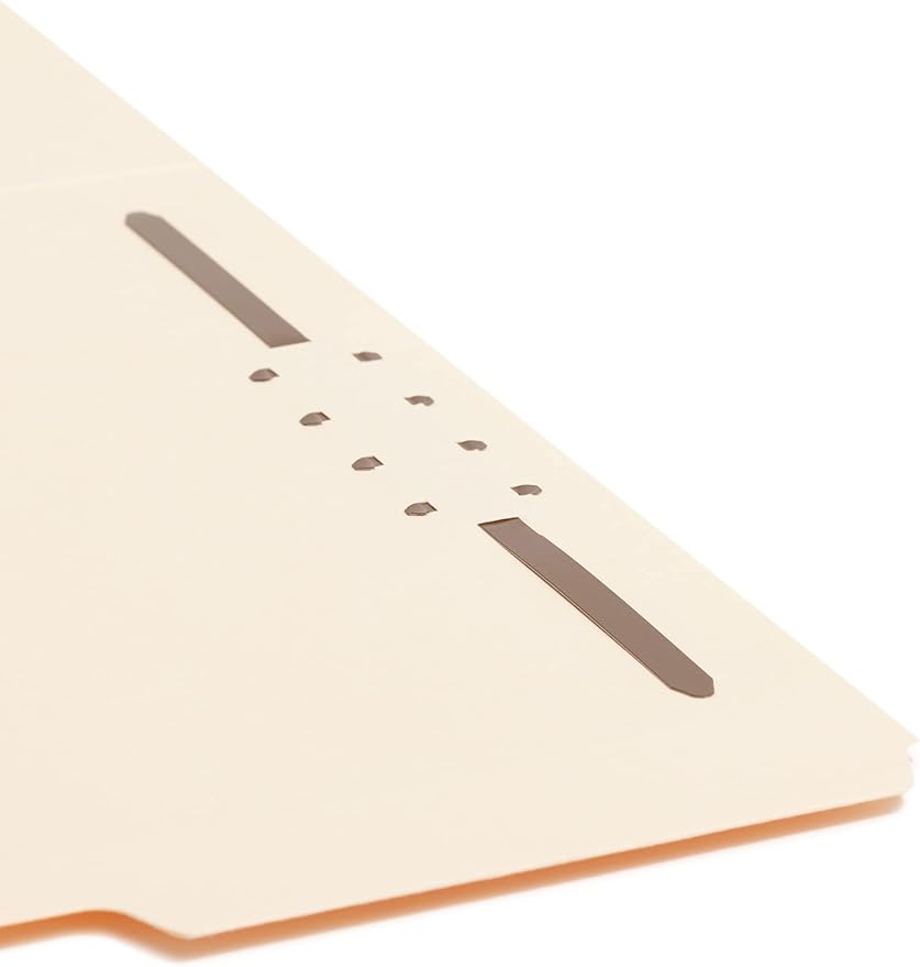 Smead Fastener File Folder, 1 Fastener, Reinforced 1/3-Cut Tab, Letter Size, Manila, 50 per Box (14534)