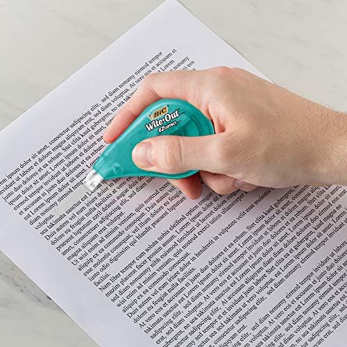 BIC Wite-Out Brand EZ Correct Correction Tape, Applies Dry, Translucent Dispenser Shows How Much Tape is Remaining (Pack of 9, 162 Count Total)