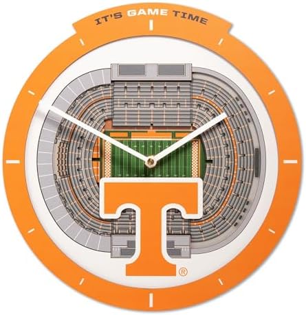 YouTheFan NCAA Tennessee Volunteers StadiumView 3D Wall Clock