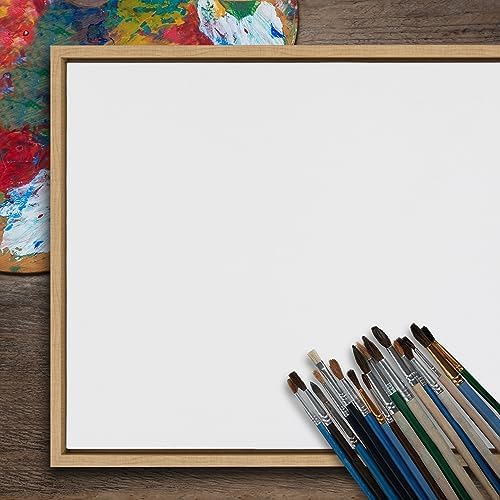 Kate and Laurel Sylvie Blank Framed Canvas Wall Art, 30x30 Natural, Modern Empty Canvas for Paint-Your-Own Art, Ready to Paint Premium Already Framed Material