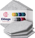 Acoustic Panels 12-Pack Soundproof Wall Panels 14"X12.1"X0.4" Sound Panels High Density Sound Dampening Panels - [Light Gray Hexagon]