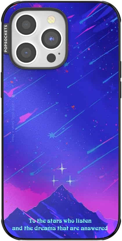PopSockets iPhone 14 Pro Max Phone Case with MagSafe, Wireless Charging Compatible, Bookish - Mirror Starfall