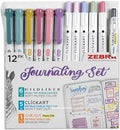 Zebra Pen Journaling Set, MILDLINER, CLiCKART & SARASA, Assorted, 12-Pack