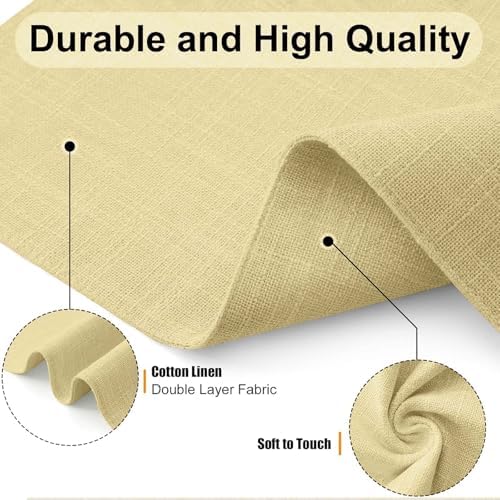 Homaxy Cloths Placemats for Dining Table Set of 4, 13" x 19", Lemon Yellow