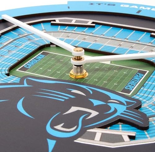 YouTheFan NFL Carolina Panthers StadiumView 3D Wall Clock