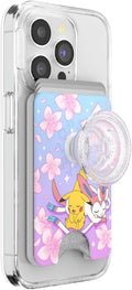 PopSockets Phone Wallet for MagSafe with Grip- Sakura Dreams | PopWallet, Holds 3 Cards, Magnetic, Removable, Secure, Pokemon, Gengar, Eevee, Pink