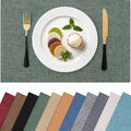 Homaxy Cloths Placemats for Dining Table Set of 4, 13" x 19", Green