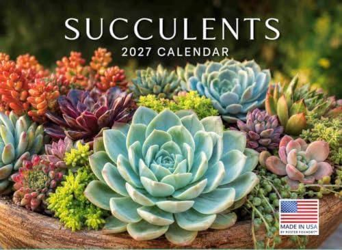 Succulent Calendar 2027 Monthly Wall Calender 12 Month Plant Garden