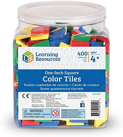 Learning Resources Square Color Tiles, Set of 400