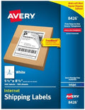 Avery® Printable Shipping Labels, 5.5" x 8.5" Customizable Stickers, White, 200 Blank Mailing Labels, Great for Mailing, Shipping, Organizing, and More (8426)