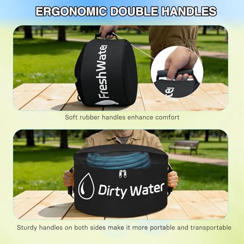 Nilight 1 Pack RV Sewer Hose Storage Bag Waterproof with Visible Cover