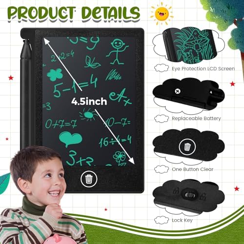 Zhehao 32 Pcs LCD Writing Tablet for Kid Mini Doodle Board,Black