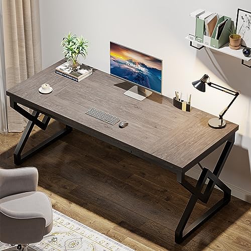 Tribesigns 63 inch Executive Desk, Industrial Computer Desk for Home Office
