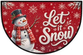 Christmas Half Round Door Mat Welcome Entrance Rug Outdoor Indoor A2