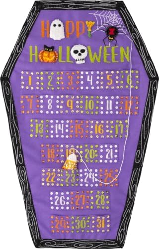 Bucilla, Felt Applique Wall Hanging Kit, Halloween Countdown, Perfect for DIY Arts and Crafts