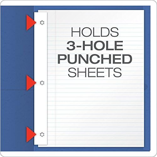 Oxford Twin Pocket Folders with Fasteners, Letter Size, Royal Blue, 25 per Box (57712)