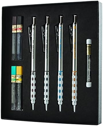 Pentel Arts GraphGear 1000 Mechanical Pencil Premium Gift Set with Refill Leads & Erasers (PG1000BXSET)